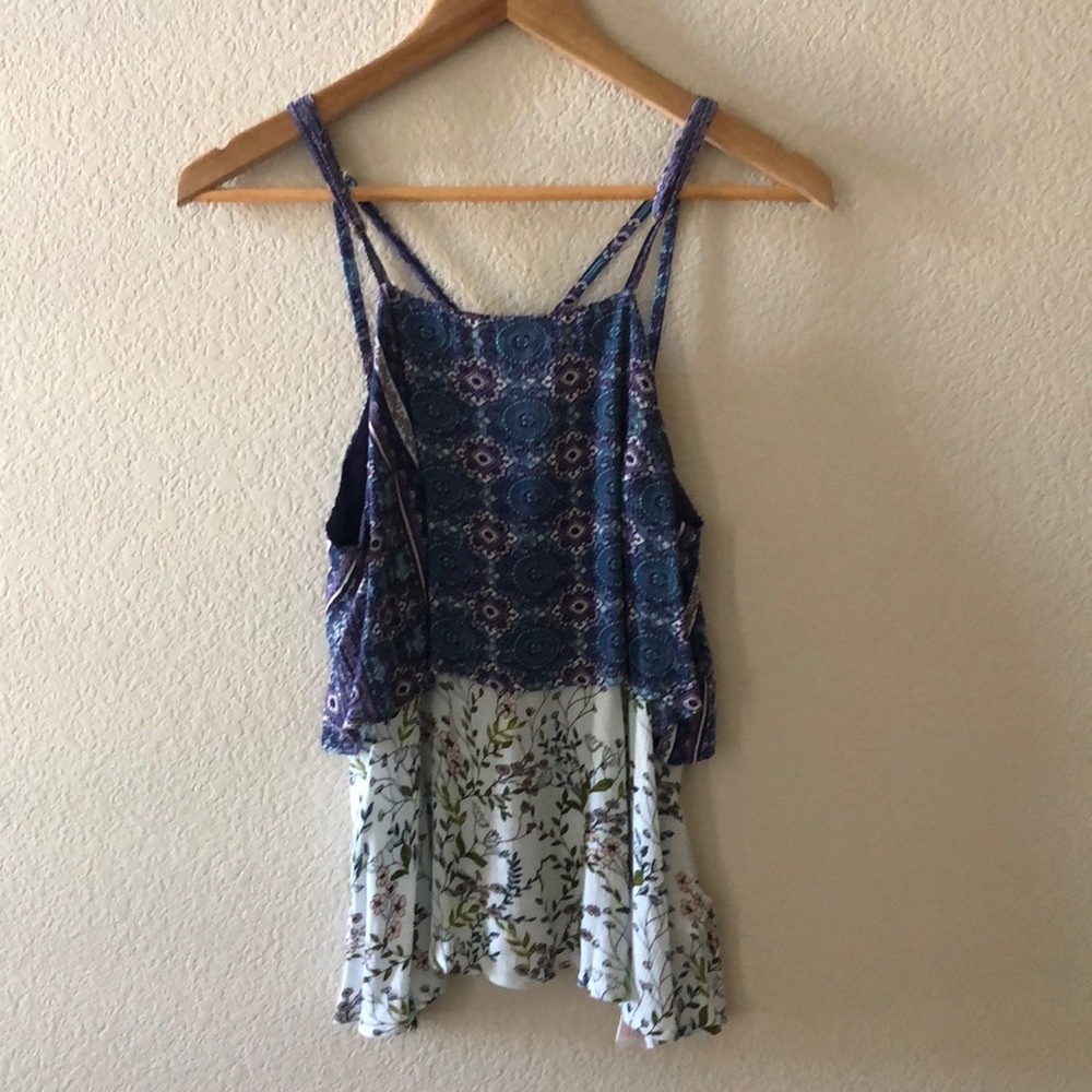 Floral Tank Blouse Size Small